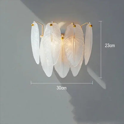 Modern gold crystal feather chandelier living room pendant light