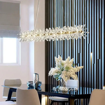 Modern gold crystal flower chandelier living room ceiling light