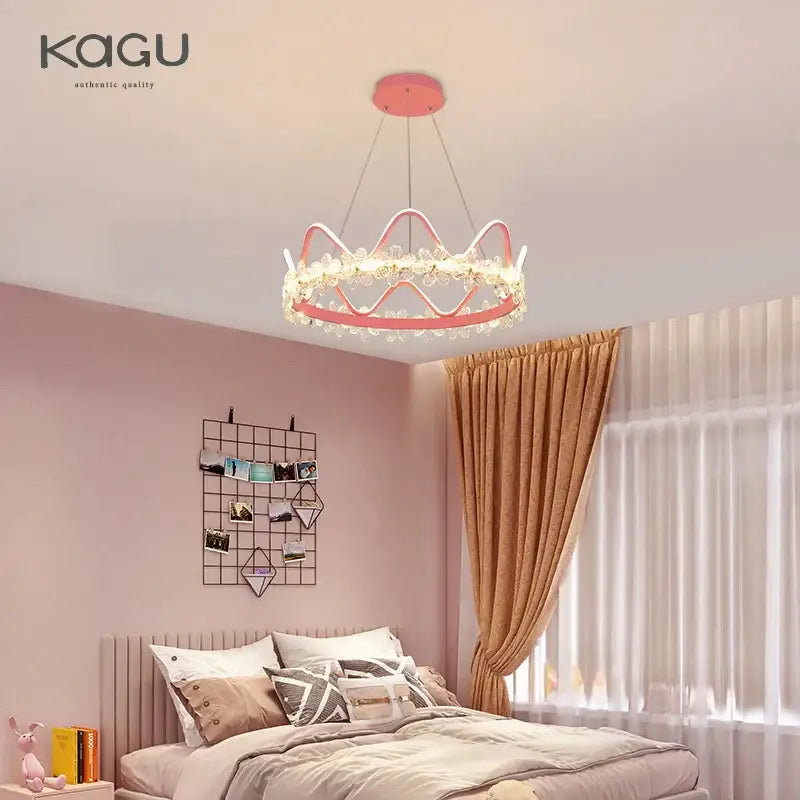 Modern gold crystal flower ring chandelier for living room
