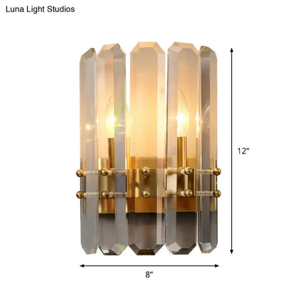 Modern gold crystal flush wall sconce hallway 110v-120v light