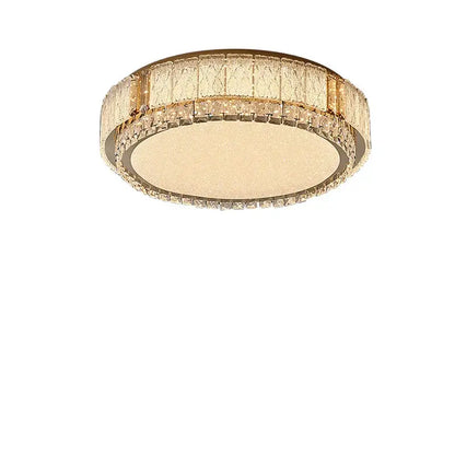 Modern gold crystal glass ceiling light fixture living room decor