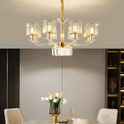 Modern gold crystal glass pendant lamp for dining room