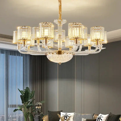 Modern gold crystal glass pendant lamp for dining room