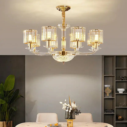 Modern gold crystal glass pendant lamp for dining room