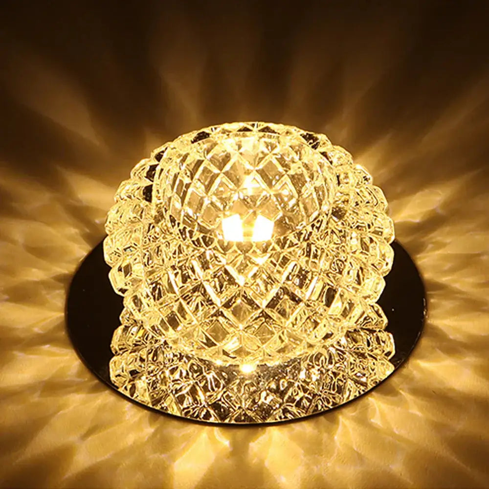 Modern gold crystal led ceiling chandelier corridor light