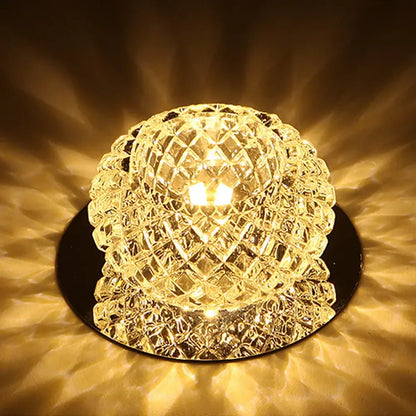 Modern gold crystal led ceiling chandelier corridor light