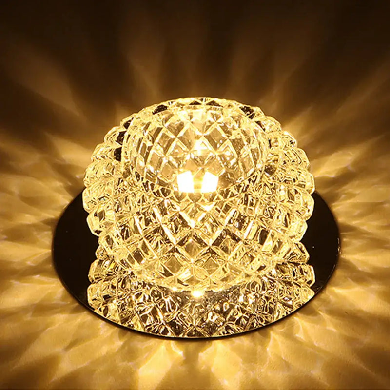 Modern gold crystal led ceiling chandelier corridor light