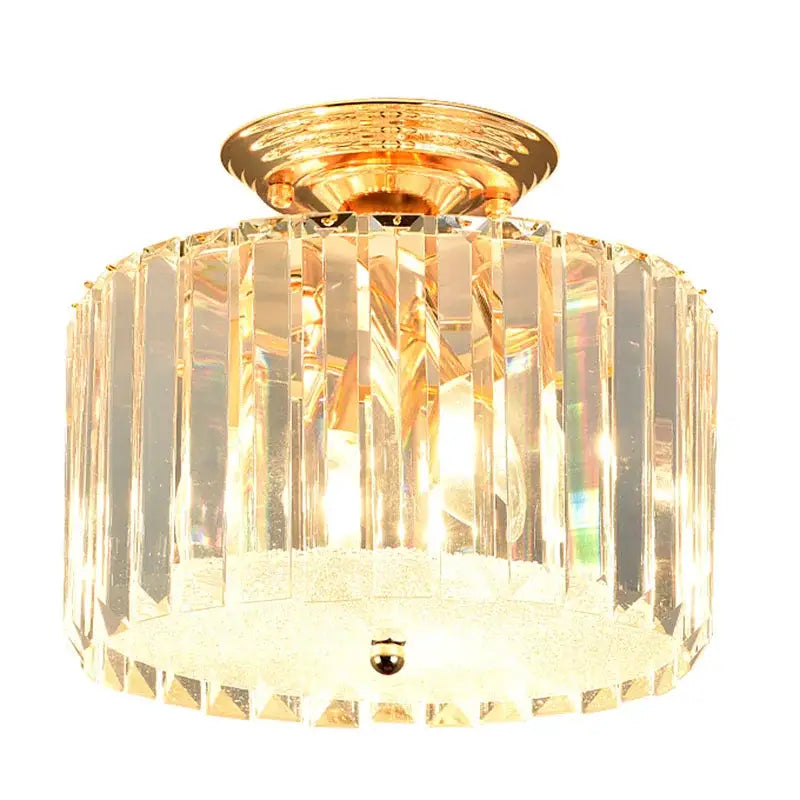 Modern gold crystal led ceiling chandelier for dining room