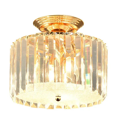 Modern gold crystal led ceiling chandelier for dining room