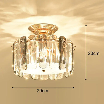 Modern gold crystal led ceiling chandelier for dining room