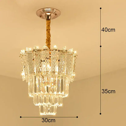 Modern gold crystal led ceiling chandelier for dining room