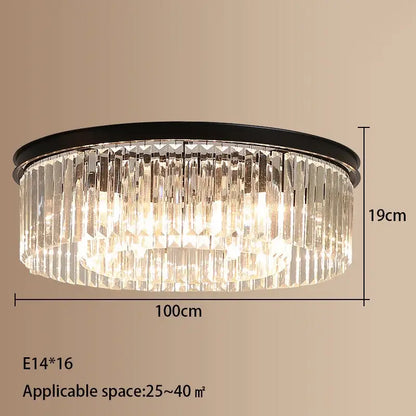Modern gold crystal led ceiling chandelier for living room