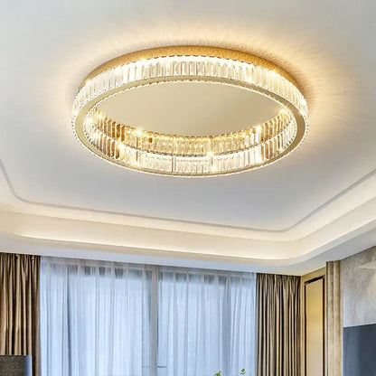 Modern gold crystal led ceiling chandelier for living room