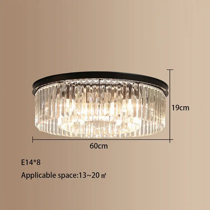 Modern gold crystal led ceiling chandelier for living room