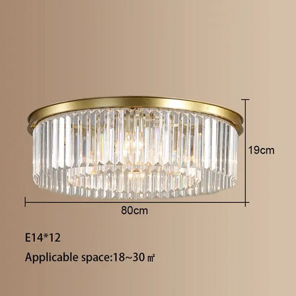 Modern gold crystal led ceiling chandelier for living room