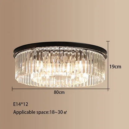 Modern gold crystal led ceiling chandelier for living room