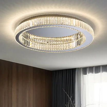 Modern gold crystal led ceiling chandelier for living room lighting