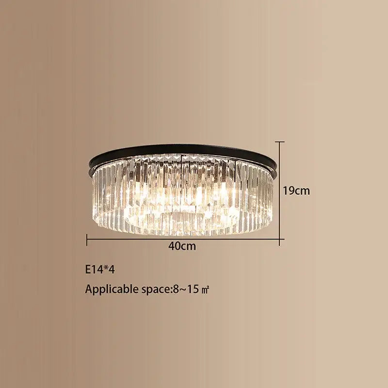 Modern gold crystal led ceiling chandelier for living room
