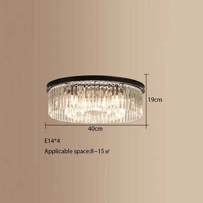 Modern gold crystal led ceiling chandelier for living room