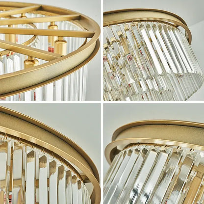 Modern gold crystal led ceiling chandelier for living room