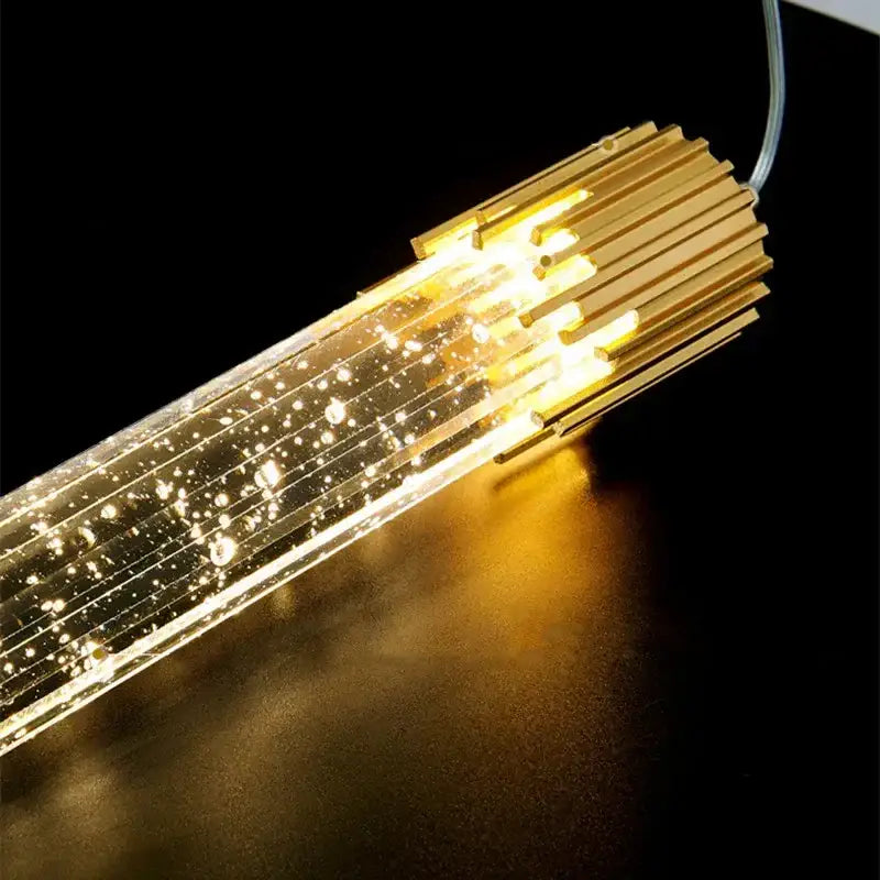 Modern gold crystal led ceiling chandelier for luxury dining room