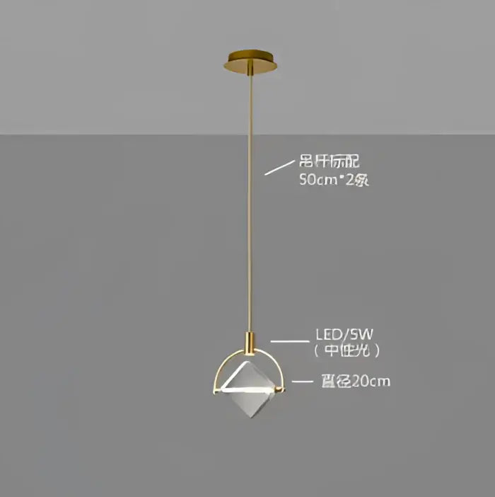 Modern gold crystal led ceiling lamp dining room pendant lights
