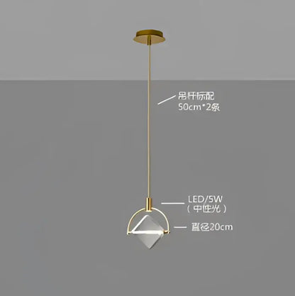Modern gold crystal led ceiling lamp dining room pendant lights