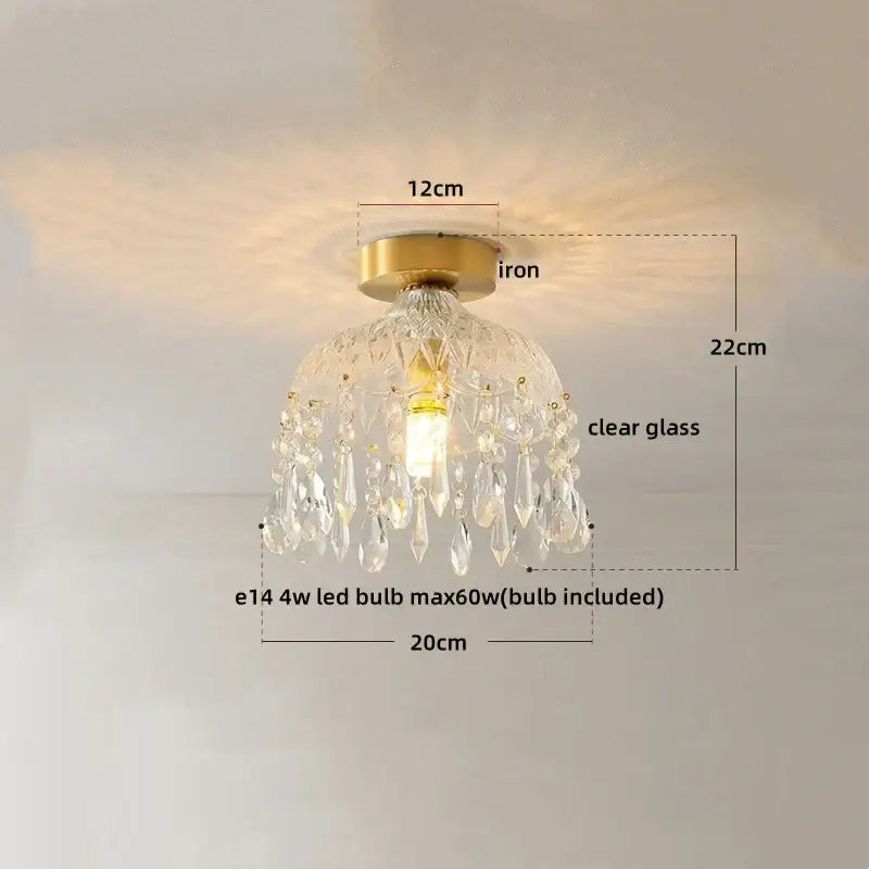 Modern gold crystal led ceiling light living room chandelier