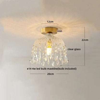 Modern gold crystal led ceiling light living room chandelier