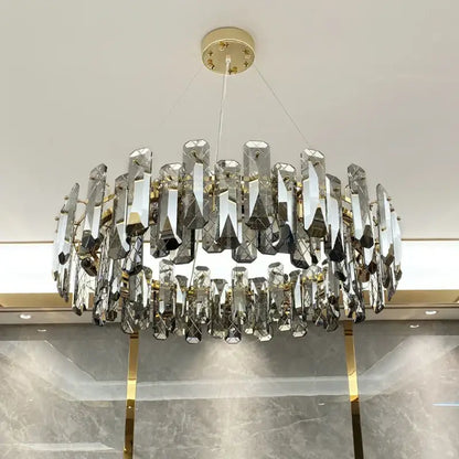 Modern gold crystal led chandelier for dining room
