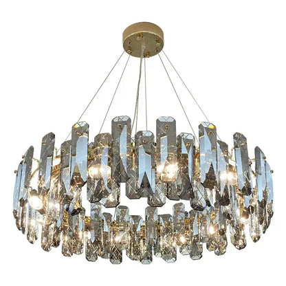 Modern gold crystal led chandelier for dining room