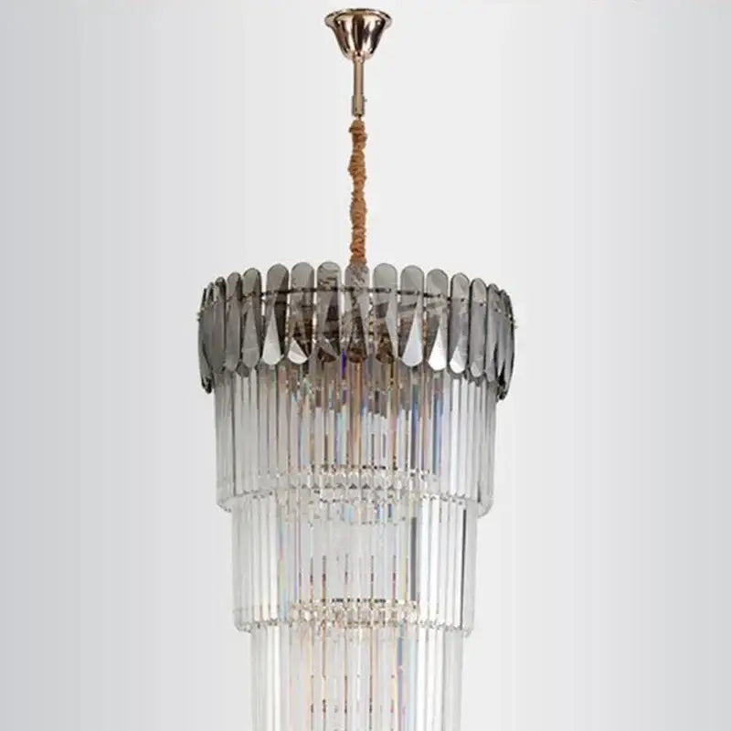 Modern gold crystal led pendant chandelier dining room