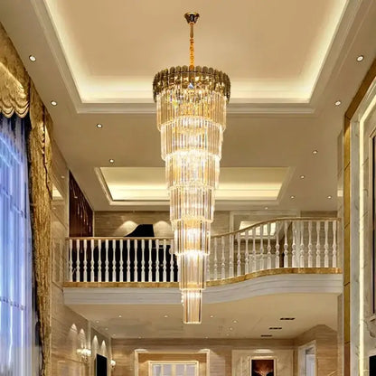 Modern gold crystal led pendant chandelier dining room