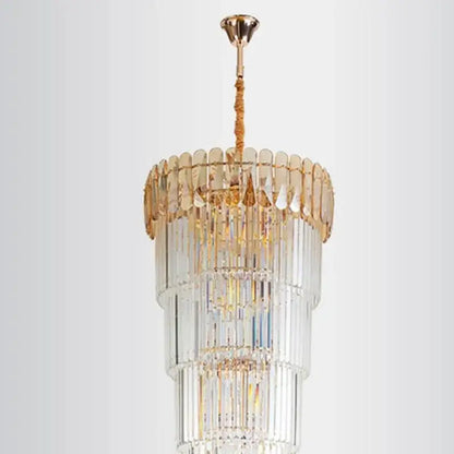 Modern gold crystal led pendant chandelier dining room