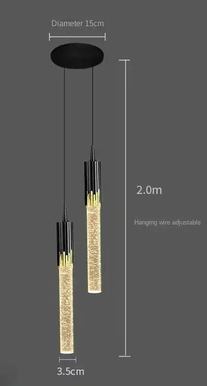 Modern gold crystal led pendant light for living room