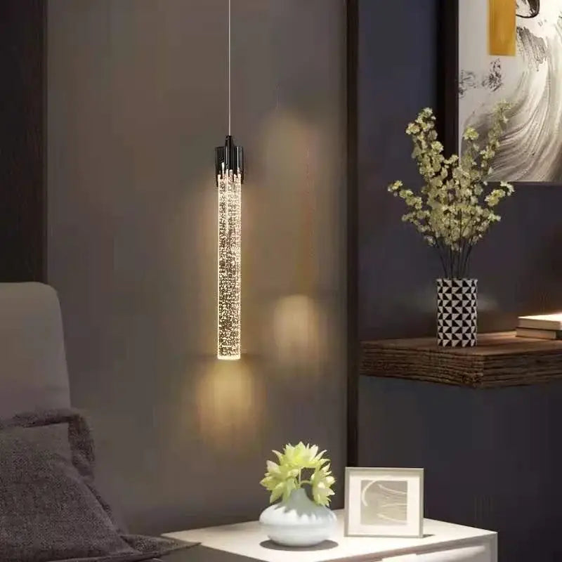 Modern gold crystal led pendant light for living room