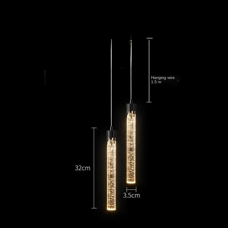 Modern gold crystal led pendant light for living room