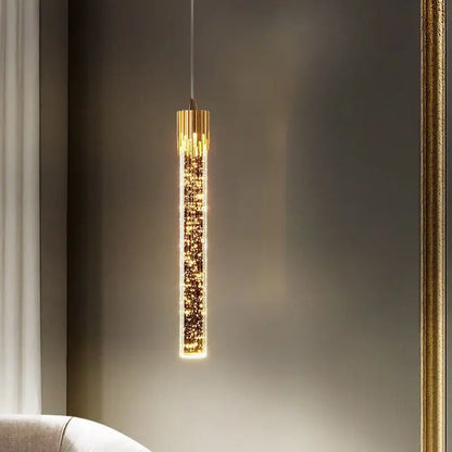 Modern gold crystal led pendant light for living room