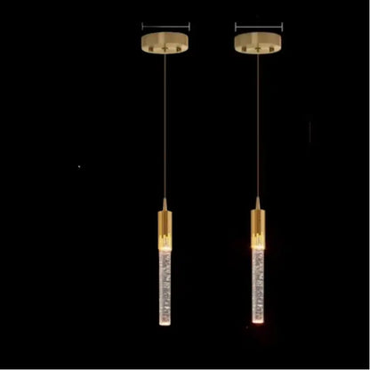 Modern gold crystal led pendant light for living room
