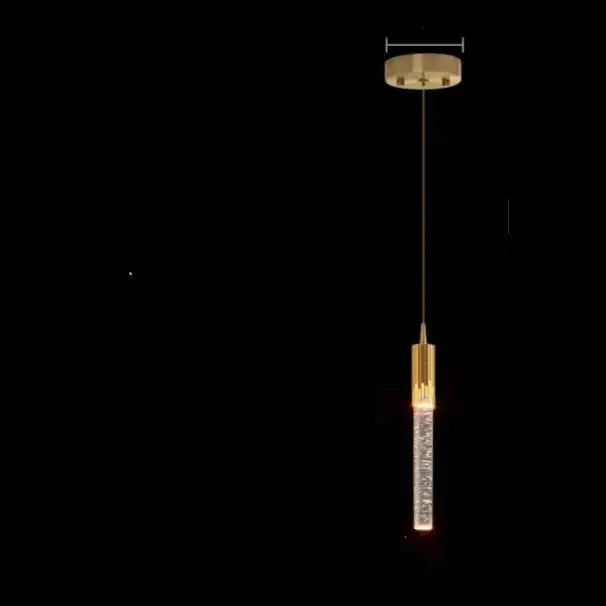 Modern gold crystal led pendant light for living room