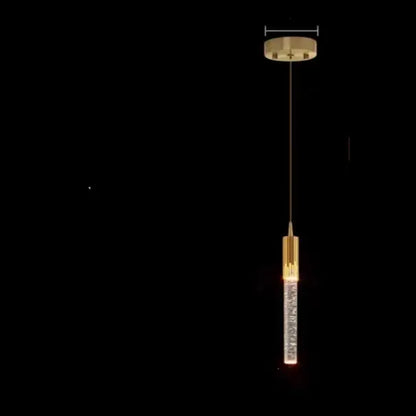 Modern gold crystal led pendant light for living room