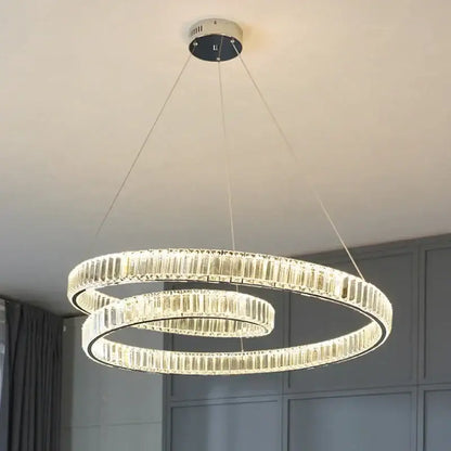 Modern gold crystal led pendant lights for dining room
