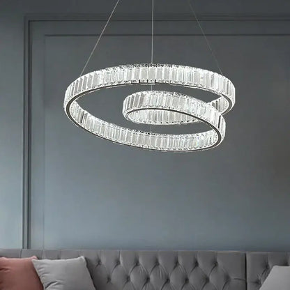 Modern gold crystal led pendant lights for dining room