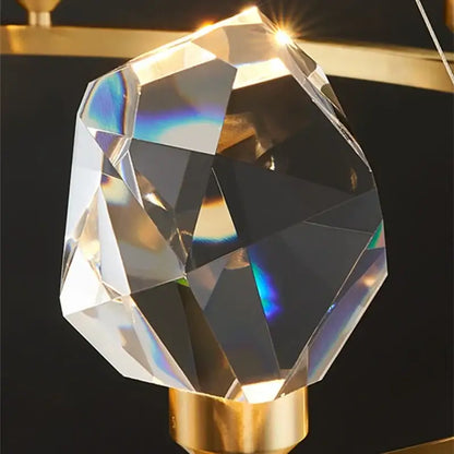 Modern gold crystal led pendant lights for dining room