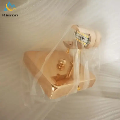 Modern gold crystal led wall lamp bedroom glass globe sconce