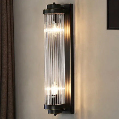 Modern gold crystal led wall lamp bedroom sconce