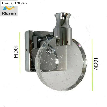Modern gold crystal led wall lamp for bathroom three globe light
