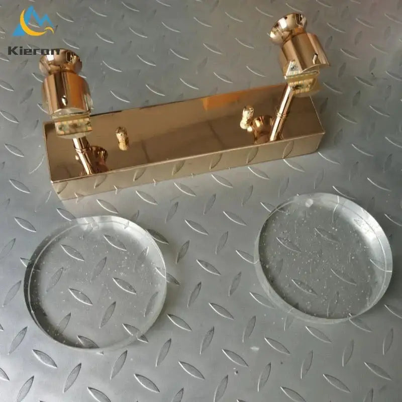 Modern gold crystal led wall lamp for bathroom three globe light