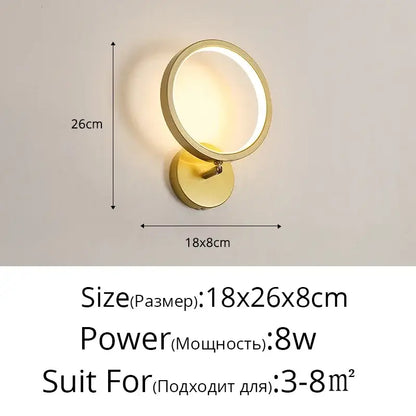 Modern gold crystal led wall lamps bedroom cascading sconce light