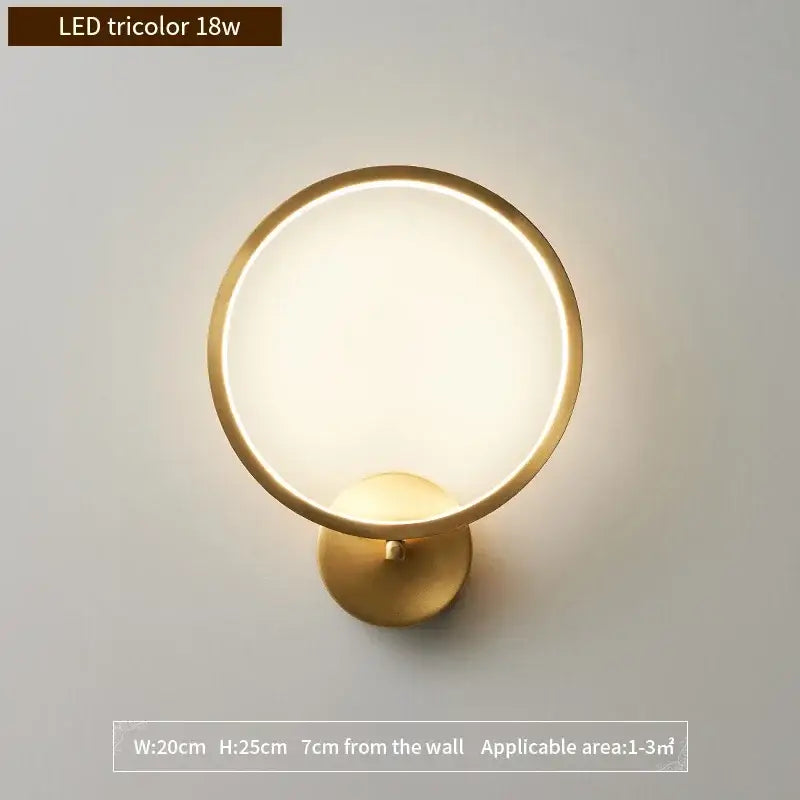 Modern gold crystal led wall sconce bedroom glass rod light